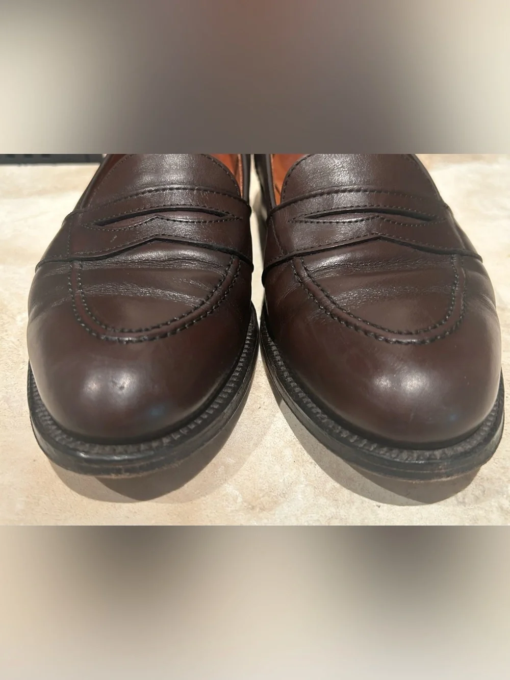 Alden 686 Full Strap Penny Loafers – Dark Brown Leather – Men’s 7 B/D